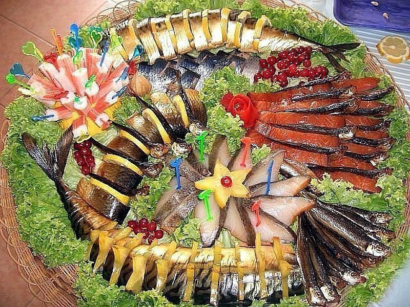 Красивая рыбная нарезка на праздничный стол фото