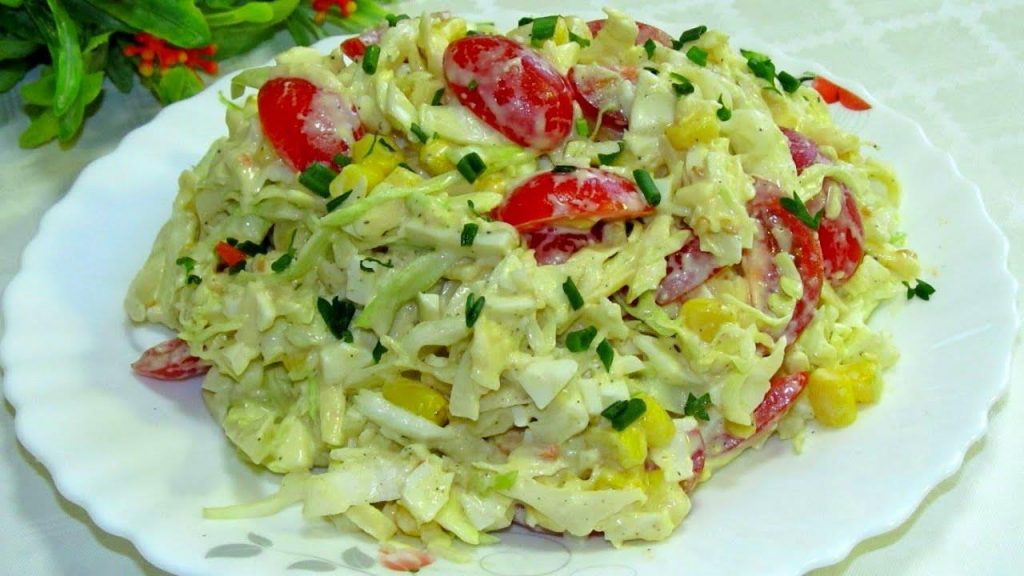 Салат из свежей цветной капусты рецепт с фото очень вкусный